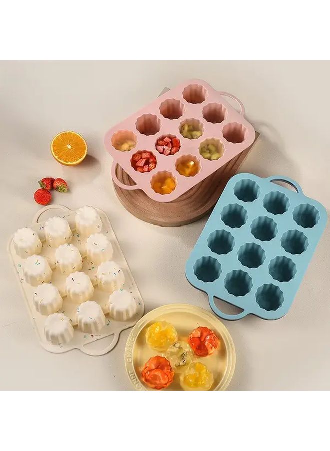 Color Point 12 Cavity Silicone Baking Mold Non Stick Easy Release Food Grade - Image 1